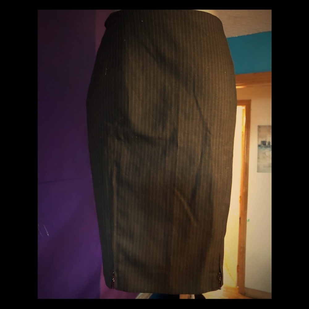 Bebe pencil pinstriped skirt